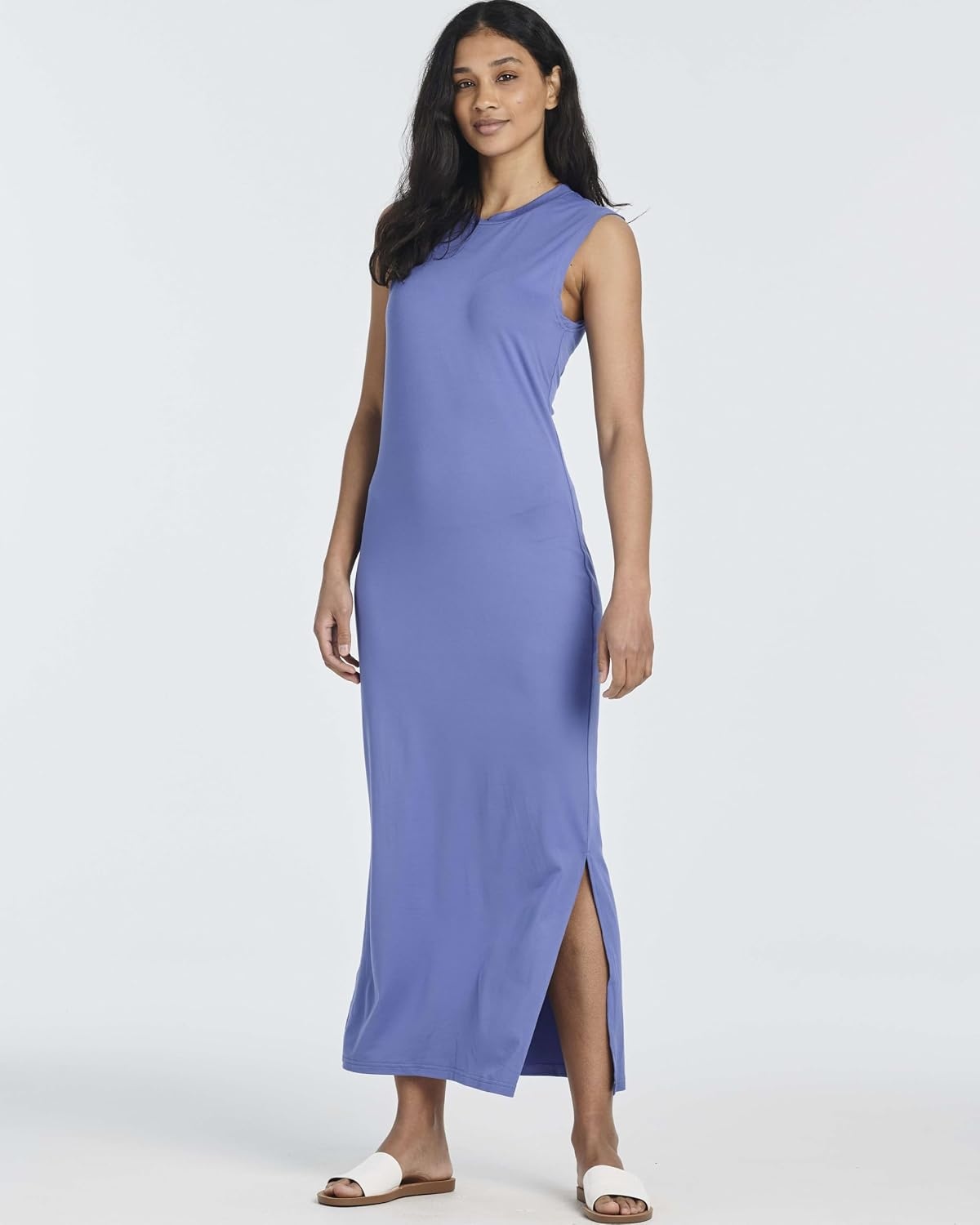 image:image3 Pack Womens Maxi Tank Dress Sleeveless Sundress Long Casual Beach PocketSet 6