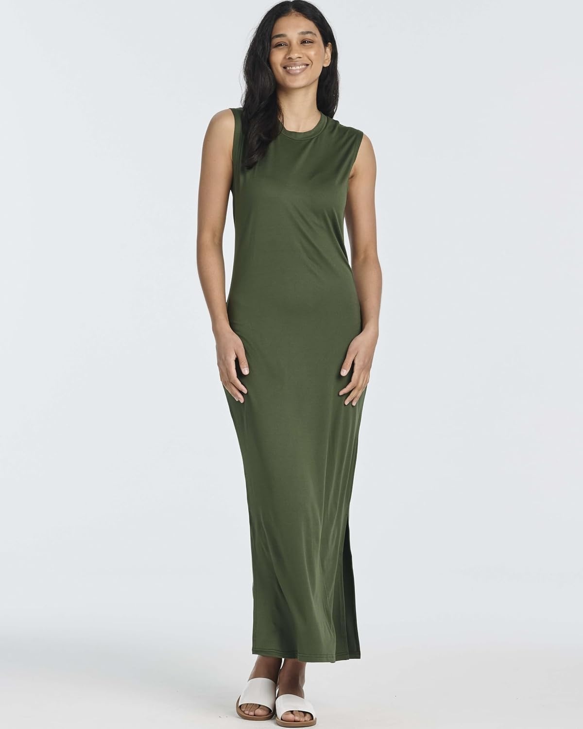 image:image3 Pack Womens Maxi Tank Dress Sleeveless Sundress Long Casual Beach PocketSet 7