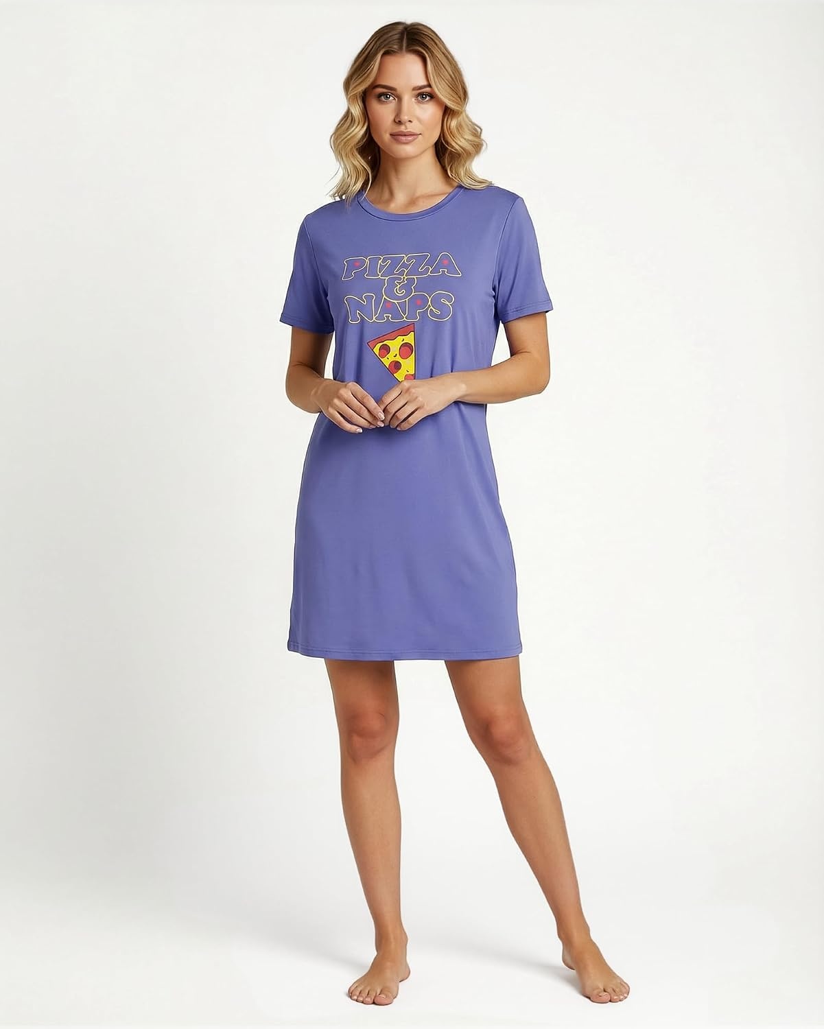 image:image3 Pack Womens Nightgowns Short Sleeve Sleep Dress Night Gowns SleepshirtsSet 10