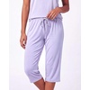 2 Pack Women’s Pajama Sets 2 Piece Tank Top Capri Pants PJs Sleepwear Cute(Set 1)