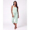 2 Pack Women’s Pajama Sets 2 Piece Tank Top Capri Pants PJs Sleepwear Cute(Set 6)