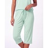 2 Pack Women’s Pajama Sets 2 Piece Tank Top Capri Pants PJs Sleepwear Cute(Set 6)