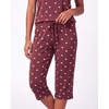 2 Pack Women’s Pajama Sets 2 Piece Tank Top Capri Pants PJs Sleepwear Cute(Set 7)