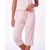 2 Pack Women’s Pajama Sets 2 Piece Tank Top Capri Pants PJs Sleepwear Cute(Set 8)