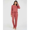 2 Pack Women’s Pajama Sets Long Sleeve Sleepwear Comfy Cute Loungewear PJ(Set B Blue & Burgundy)