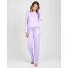 2 Pack Women’s Pajama Sets Long Sleeve Sleepwear Comfy Cute Loungewear PJ(Set E Purple & Black)