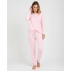 2 Pack Women’s Pajama Sets Long Sleeve Sleepwear Comfy Cute Loungewear PJ(Set F Green & Pink)