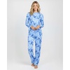 2 Pack Women’s Pajama Sets Long Sleeve Sleepwear Comfy Cute Loungewear PJ(Set I Blue & Gray)