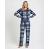 2 Pack Women’s Pajama Sets Long Sleeve Sleepwear Comfy Cute Loungewear PJ(Set J Navy & Beige)
