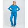2 Pack Women’s Pajama Sets Long Sleeve Sleepwear Comfy Cute Loungewear PJ(Set K Royal Blue & Pink)
