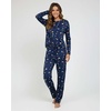2 Pack Women’s Pajama Sets Long Sleeve Sleepwear Comfy Cute Loungewear PJ(Set L Burgundy & Blue)