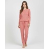 2 Pack Women’s Pajama Sets Long Sleeve Sleepwear Comfy Cute Loungewear PJ(Set a Blue & Red)