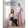 3 Pack Women Velvet Straight Leg Pants Velour Sweatpants Cozy Lounge Soft(Solid Black  Solid Cashmere Rose  Solid Quiet Shade)