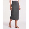 3 Pack Women’s Ribbed Midi Skirts High Waisted Pencil Knee Length Work Slit(Set 1)