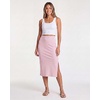 3 Pack Women’s Ribbed Midi Skirts High Waisted Pencil Knee Length Work Slit(Set 2)