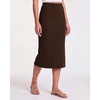 3 Pack Women’s Ribbed Midi Skirts High Waisted Pencil Knee Length Work Slit(Set 2)