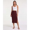3 Pack Women’s Ribbed Midi Skirts High Waisted Pencil Knee Length Work Slit(Set 3)