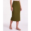 3 Pack Women’s Ribbed Midi Skirts High Waisted Pencil Knee Length Work Slit(Set 4)