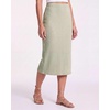 3 Pack Women’s Ribbed Midi Skirts High Waisted Pencil Knee Length Work Slit(Set 7)
