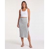 3 Pack Women’s Ribbed Midi Skirts High Waisted Pencil Knee Length Work Slit(Set 8)