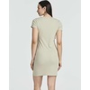 3 Pack Women’s Ribbed Tshirt Mini Dresses Scoop Neck Short Sleeve Bodycon(Solid Black  Solid Burgundy  Solid Desert Sage)