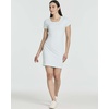 3 Pack Women’s Ribbed Tshirt Mini Dresses Scoop Neck Short Sleeve Bodycon(Solid Black  Solid Martini Olive  Solid Blue Glow)