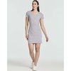 3 Pack Women’s Ribbed Tshirt Mini Dresses Scoop Neck Short Sleeve Bodycon(Solid Black  Solid Ultimate Grey  Solid Tapioca)