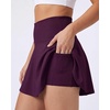 4 Pack Women’s Skater Skort Pleated Cute Tennis Golf Athletic Skirt Pockets(Set 2)