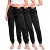 3 Pack Women Velour Velvet Joggers Sweatpants Pants Cozy Lounge Pull On(Solid Black  Solid Black  Solid Black)