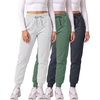 3 Pack Women’s Fleece Joggers Sweatpants Lounge Pants Sweats Casual Pockets(Set 12)