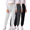 3 Pack Women’s Fleece Joggers Sweatpants Lounge Pants Sweats Casual Pockets(Set 13)