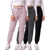 3 Pack Women’s Fleece Joggers Sweatpants Lounge Pants Sweats Casual Pockets(Set 15)