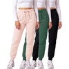 3 Pack Women’s Fleece Joggers Sweatpants Lounge Pants Sweats Casual Pockets(Set 5)