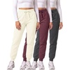 3 Pack Women’s Fleece Joggers Sweatpants Lounge Pants Sweats Casual Pockets(Set 6)