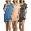 3 Pack Women’s Nightgowns Short Sleeve Sleep Dress Night Gowns Sleepshirts(Set 12)