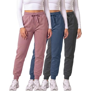 3 Pack Women’s Fleece Joggers Sweatpants Lounge Pants Sweats Casual Pockets(Set 11)