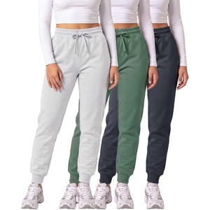 3 Pack Women’s Fleece Joggers Sweatpants Lounge Pants Sweats Casual Pockets(Set 12)