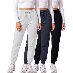 3 Pack Women’s Fleece Joggers Sweatpants Lounge Pants Sweats Casual Pockets(Set 14)