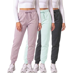 3 Pack Women’s Fleece Joggers Sweatpants Lounge Pants Sweats Casual Pockets(Set 8)