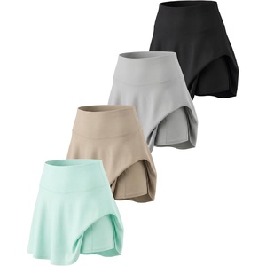 4 Pack Women’s Skater Skort Pleated Cute Tennis Golf Athletic Skirt Pockets(Set 3)