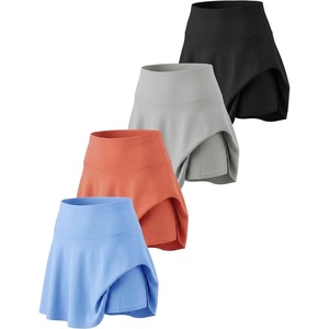4 Pack Women’s Skater Skort Pleated Cute Tennis Golf Athletic Skirt Pockets(Set 8)
