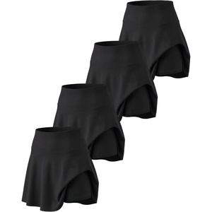 4 Pack Women’s Skater Skort Pleated Cute Tennis Golf Athletic Skirt Pockets(Set 9)